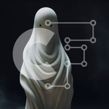 Intra Συλλεκτικό Ξύλινο Παζλ Plywood  4mm - Λευκό ειδώλιο φάντασμα σε σκοτεινό περιβάλλον Σε Ξύλινο Κουτί - Διαστάσεις Puzzle: 10x10 cm – 25 κομμάτια - Image 1