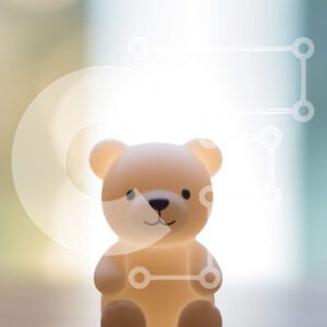 Intra Συλλεκτικό Ξύλινο Παζλ Plywood  4mm - Μικρό αρκουδάκι με φως στο τραπέζι Σε Ξύλινο Κουτί - Διαστάσεις Puzzle: 10x10 cm – 25 κομμάτια