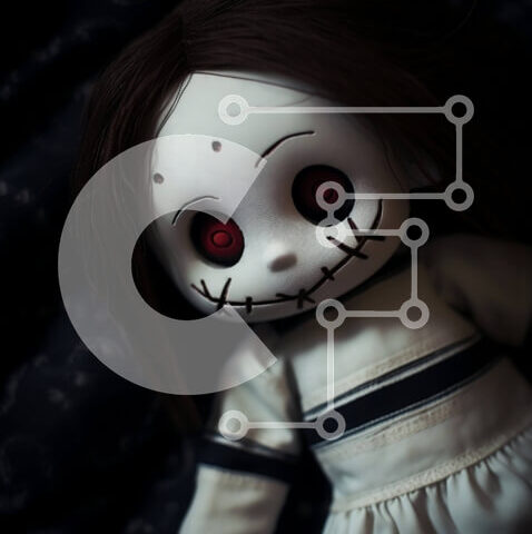 Intra Συλλεκτικό Ξύλινο Παζλ Plywood  4mm - Κούκλα με σκούρα μαλλιά που στηρίζεται στο κρεβάτι ή στον καναπέ Σε Ξύλινο Κουτί - Διαστάσεις Puzzle: 10x10 cm – 25 κομμάτια - Image 1