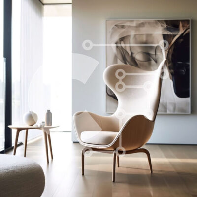 Intra Συλλεκτικό Ξύλινο Παζλ Plywood  4mm - Κομψό και ευρύχωρο σαλόνι με εκπληκτική θέα στην πόλη Σε Ξύλινο Κουτί - Διαστάσεις Puzzle: 10x10 cm – 25 κομμάτια - Image 1