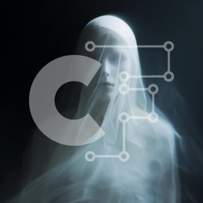 Intra Συλλεκτικό Ξύλινο Παζλ Plywood  4mm - Ghostly Woman με λευκό πέπλο στο σκοτάδι Σε Ξύλινο Κουτί - Διαστάσεις Puzzle: 10x10 cm – 25 κομμάτια - Image 1