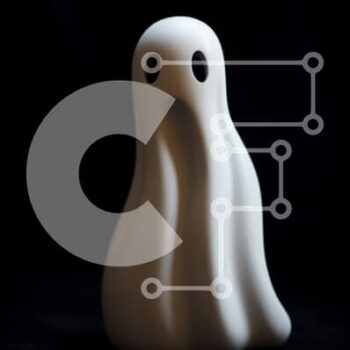 Intra Συλλεκτικό Ξύλινο Παζλ Plywood  4mm - Άσπρο ειδώλιο φάντασμα σε μαύρο φόντο Σε Ξύλινο Κουτί - Διαστάσεις Puzzle: 10x10 cm – 25 κομμάτια - Image 1