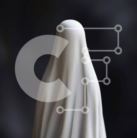 Intra Συλλεκτικό Ξύλινο Παζλ Plywood 4mm - Λευκό φάντασμα ειδώλιο σε ξύλινη επιφάνεια Σε Ξύλινο Κουτί - Διαστάσεις Puzzle: 10x10 cm – 25 κομμάτια - Image 1