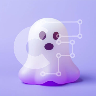 Intra Συλλεκτικό Ξύλινο Παζλ Plywood  4mm - Λάμπα φωτός σε σχήμα φαντάσματος σε μωβ φόντο Σε Ξύλινο Κουτί - Διαστάσεις Puzzle: 10x10 cm – 25 κομμάτια - Image 1