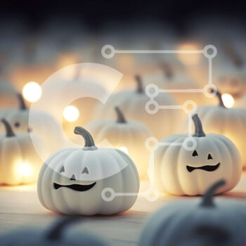 Intra Συλλεκτικό Ξύλινο Παζλ Plywood  4mm - Διακοσμήσεις κολοκύθας αποκριών με χαμογελαστά πρόσωπα και κεριά Σε Ξύλινο Κουτί - Διαστάσεις Puzzle: 10x10 cm – 25 κομμάτια - Image 1