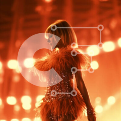 Intra Συλλεκτικό Ξύλινο Παζλ Plywood  4mm - Όμορφη εικόνα γυναίκας με φτερωτό φόρεμα στη σκηνή Σε Ξύλινο Κουτί - Διαστάσεις Puzzle: 10x10 cm – 25 κομμάτια - Image 1