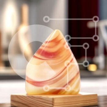 Intra Συλλεκτικό Ξύλινο Παζλ Plywood  4mm - Μινιμαλιστική και εκλεπτυσμένη κουζίνα με ριγέ μαρμάρινο γλυπτό Σε Ξύλινο Κουτί - Διαστάσεις Puzzle: 10x10 cm – 25 κομμάτια - Image 1