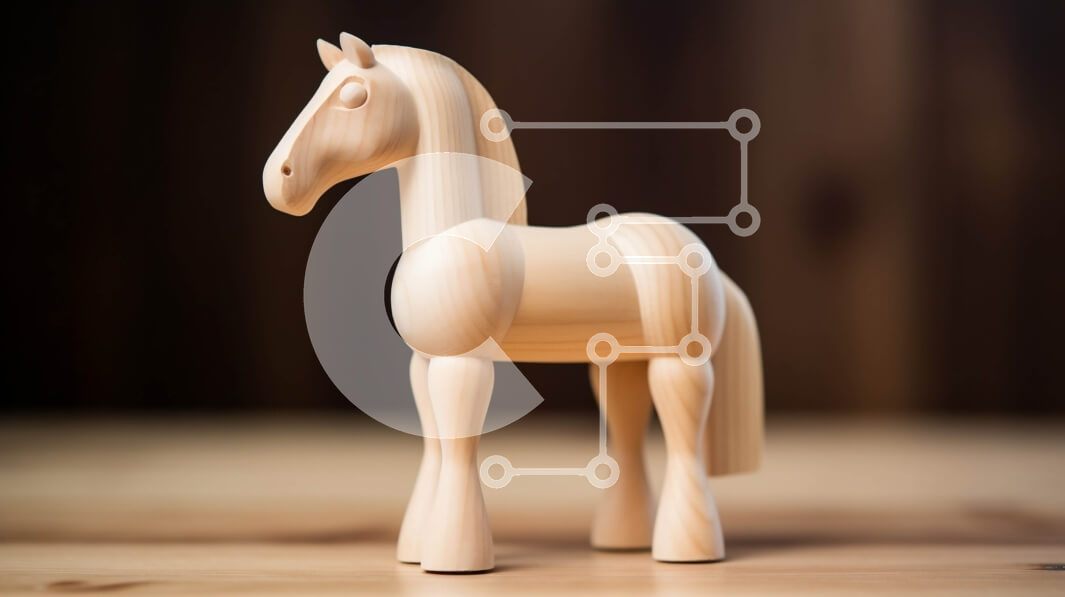 Intra Συλλεκτικό Ξύλινο Παζλ Plywood  4mm - Γοητευτικό ξύλινο παιχνίδι αλόγων σε ρουστίκ ξύλινη επιφάνεια Σε Ξύλινο Κουτί - Διαστάσεις: 10x10 cm – 25 κομμάτια