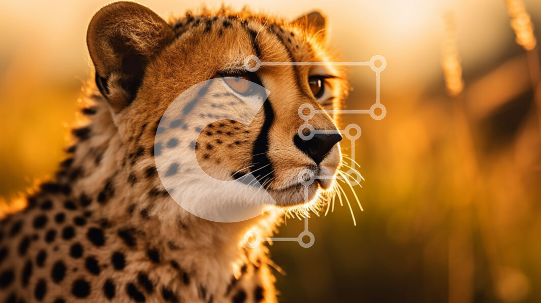 Intra Συλλεκτικό Ξύλινο Παζλ Plywood  4mm - Τσίτα που στέκεται στο γρασίδι Σε Ξύλινο Κουτί - Διαστάσεις: 10x10 cm – 25 κομμάτια