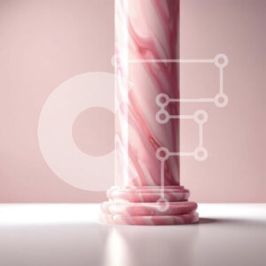 Intra Συλλεκτικό Ξύλινο Παζλ Plywood  4mm - Όμορφη εικόνα μιας ροζ μαρμάρινης στήλης Σε Ξύλινο Κουτί - Διαστάσεις Puzzle: 10x10 cm – 25 κομμάτια