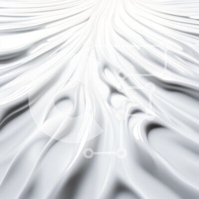 Intra Συλλεκτικό Ξύλινο Παζλ Plywood 4mm - Όμορφη αφηρημένη εικόνα λευκής ρέουσας ουσίας με κύματα και κυματισμούς Σε Ξύλινο Κουτί - Διαστάσεις Puzzle: 10x10 cm – 25 κομμάτια - Image 1