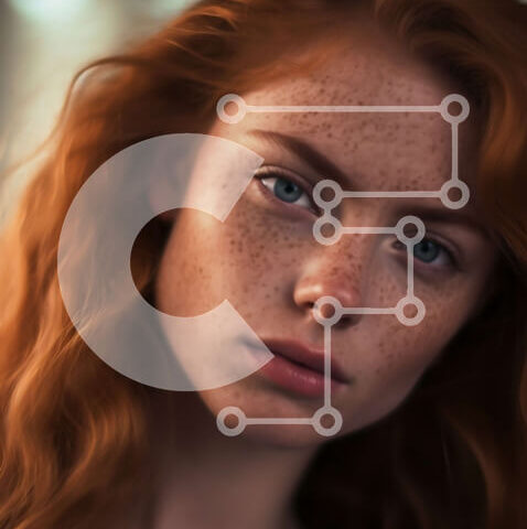 Intra Συλλεκτικό Ξύλινο Παζλ Plywood 4mm - Σοβαρή κοκκινομάλλα γυναίκα με φακίδες και φυσική λάμψη Σε Ξύλινο Κουτί - Διαστάσεις Puzzle: 10x10 cm – 25 κομμάτια - Image 1