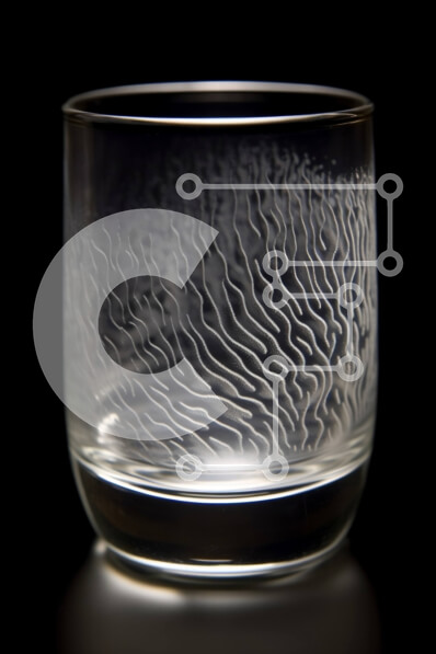 Intra Συλλεκτικό Ξύλινο Παζλ Plywood  4mm - Όμορφη εικόνα ενός ποτηριού νερού με κυματισμούς Σε Ξύλινο Κουτί - Διαστάσεις: 10x10 cm – 25 κομμάτια