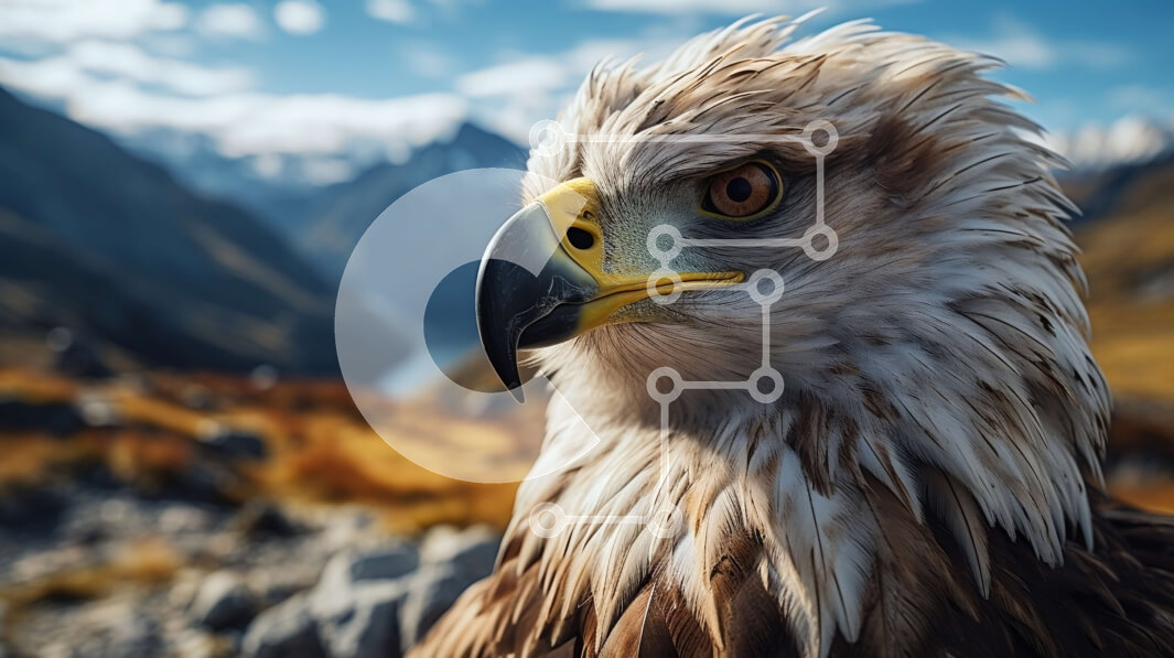 Intra Συλλεκτικό Ξύλινο Παζλ Plywood  4mm - Μεγαλοπρεπής αετός με φτερά ανοιχτά Σε Ξύλινο Κουτί - Διαστάσεις: 10x10 cm – 25 κομμάτια