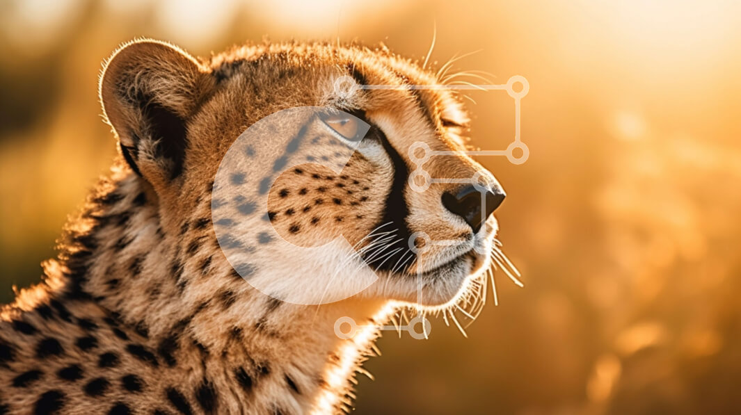 Intra Συλλεκτικό Ξύλινο Παζλ Plywood  4mm - Τσιτάχ στο γρασίδι Σε Ξύλινο Κουτί - Διαστάσεις: 10x10 cm – 25 κομμάτια