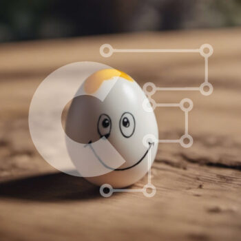 Intra Συλλεκτικό Ξύλινο Παζλ Plywood  4mm - Αυγό Smiley Face Σε Ξύλινο Κουτί - Διαστάσεις Puzzle: 10x10 cm – 25 κομμάτια - Image 1