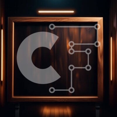 Intra Συλλεκτικό Ξύλινο Παζλ Plywood  4mm - Άδειο πλαίσιο σε ένα σκοτεινό δωμάτιο με κρεμαστούς λαμπτήρες Σε Ξύλινο Κουτί - Διαστάσεις Puzzle: 10x10 cm – 25 κομμάτια - Image 1