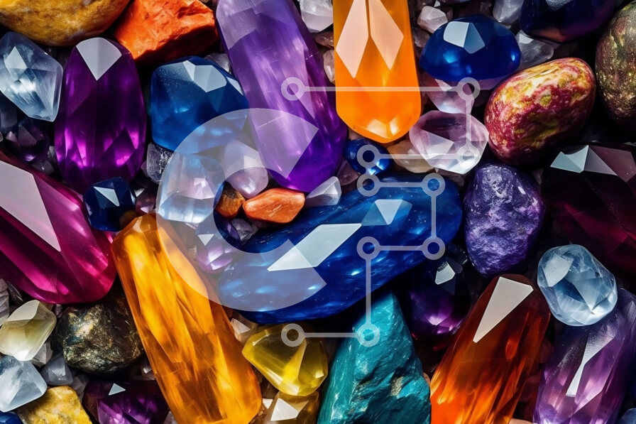 Intra Συλλεκτικό Ξύλινο Παζλ Plywood  4mm - Ζωντανοί κρύσταλλοι σε σκοτεινό φόντο Σε Ξύλινο Κουτί - Διαστάσεις: 10x10 cm – 25 κομμάτια