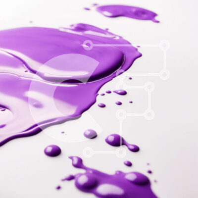 Intra Συλλεκτικό Ξύλινο Παζλ Plywood  4mm - Αφηρημένη τέχνη: Πιτσιλίσματα μωβ χρώματος σε λευκό φόντο Σε Ξύλινο Κουτί - Διαστάσεις Puzzle: 10x10 cm – 25 κομμάτια - Image 1