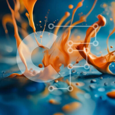 Intra Συλλεκτικό Ξύλινο Παζλ Plywood  4mm - Τολμηρή και δυναμική εικόνα της βαφής που πιτσιλίζει στο νερό Σε Ξύλινο Κουτί - Διαστάσεις Puzzle: 10x10 cm – 25 κομμάτια - Image 1