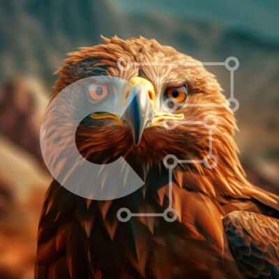 Intra Συλλεκτικό Ξύλινο Παζλ Plywood  4mm - Όμορφη κινηματογράφηση σε πρώτο πλάνο του κεφαλιού και του ράμφους ενός αετού Σε Ξύλινο Κουτί - Διαστάσεις: 10x10 cm – 25 κομμάτια - Image 1