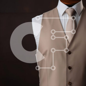 Intra Συλλεκτικό Ξύλινο Παζλ Plywood  4mm - Μπεζ κοστούμι με λευκό πουκάμισο και μαύρη γραβάτα Σε Ξύλινο Κουτί - Διαστάσεις Puzzle: 10x10 cm – 25 κομμάτια - Image 1