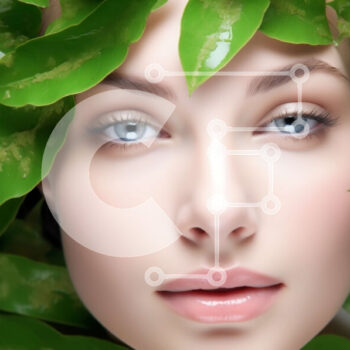 Intra Συλλεκτικό Ξύλινο Παζλ Plywood  4mm - Όμορφη γυναίκα με πράσινα φύλλα που καλύπτουν το πρόσωπο και τα μαλλιά της Σε Ξύλινο Κουτί - Διαστάσεις Puzzle: 10x10 cm – 25 κομμάτια - Image 1