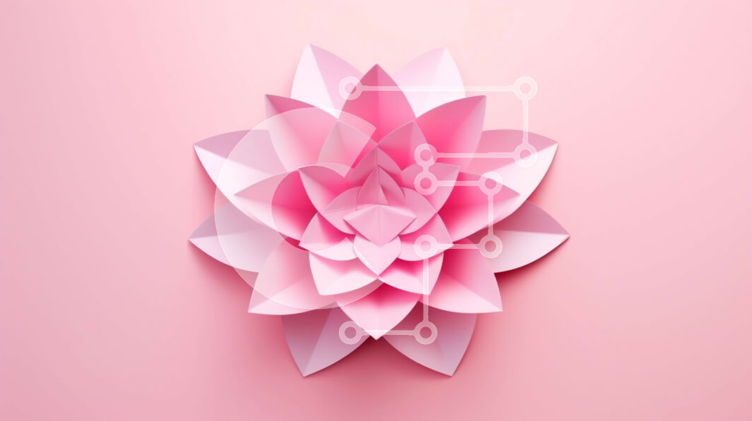 Intra Συλλεκτικό Ξύλινο Παζλ Plywood  4mm - Λεπτό ροζ λουλούδι λωτού από χαρτί Σε Ξύλινο Κουτί - Διαστάσεις: 10x10 cm – 25 κομμάτια