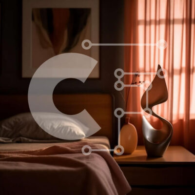 Intra Συλλεκτικό Ξύλινο Παζλ Plywood  4mm - Άνετο υπνοδωμάτιο με κρεβάτι και κομοδίνο Σε Ξύλινο Κουτί - Διαστάσεις Puzzle: 10x10 cm – 25 κομμάτια - Image 1