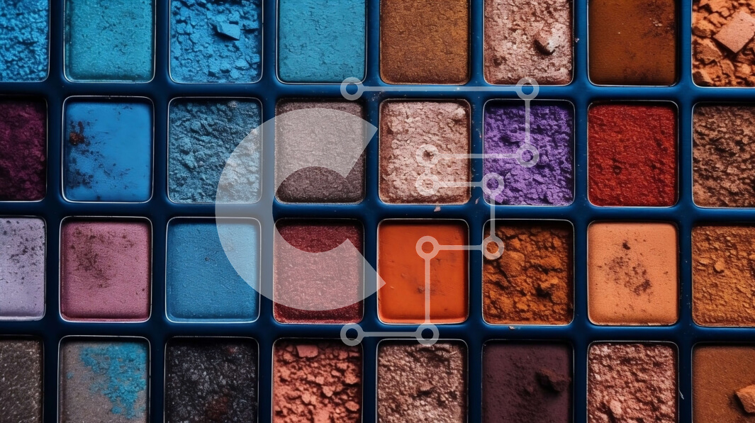 Intra Συλλεκτικό Ξύλινο Παζλ Plywood  4mm - Ζωντανή και τολμηρή παλέτα μακιγιάζ με διάφορες αποχρώσεις Σε Ξύλινο Κουτί - Διαστάσεις Puzzle: 10x10 cm – 25 κομμάτια