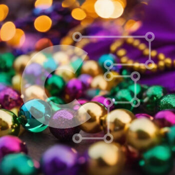 Intra Συλλεκτικό Ξύλινο Παζλ Plywood  4mm - Πολύχρωμες χάντρες για εορταστικές γιορτές Σε Ξύλινο Κουτί - Διαστάσεις Puzzle: 10x10 cm – 25 κομμάτια - Image 1