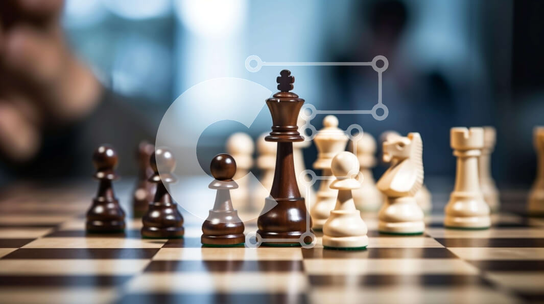 Intra Συλλεκτικό Ξύλινο Παζλ Plywood  4mm - Σκακιέρα με κομμάτια και στρατηγική σκέψη Σε Ξύλινο Κουτί - Διαστάσεις Puzzle: 10x10 cm – 25 κομμάτια