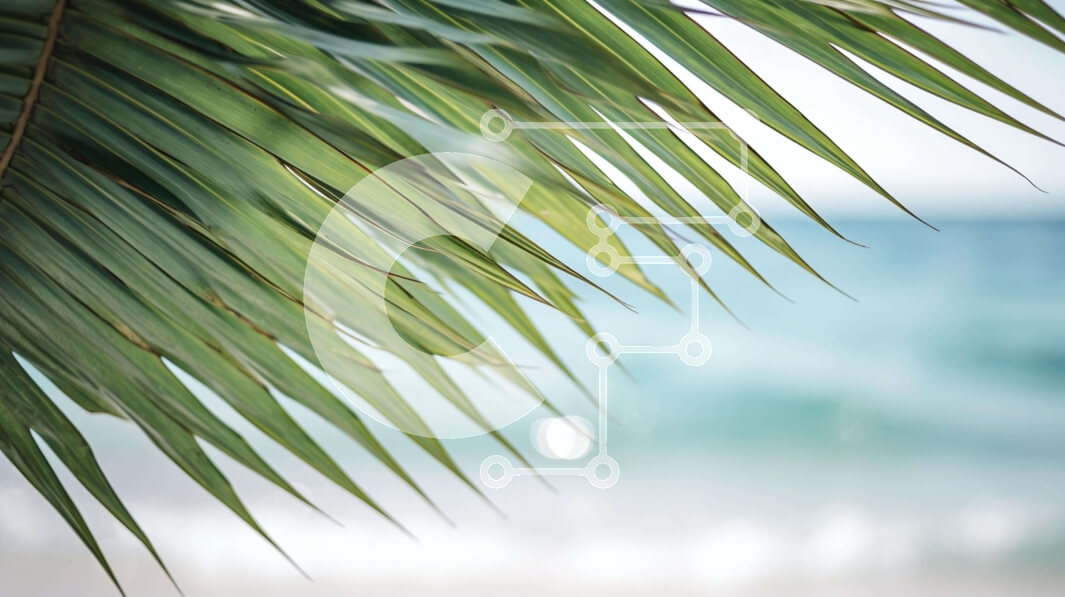 Intra Συλλεκτικό Ξύλινο Παζλ Plywood  4mm - Palm Leaf by the Beach Σε Ξύλινο Κουτί - Διαστάσεις: 10x10 cm – 25 κομμάτια