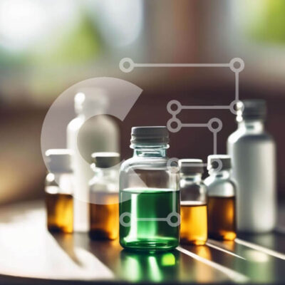 Intra Συλλεκτικό Ξύλινο Παζλ Plywood 4mm - Ομάδα μικρών γυάλινων μπουκαλιών με διαφορετικό περιεχόμενο Σε Ξύλινο Κουτί - Διαστάσεις Puzzle: 10x10 cm – 25 κομμάτια - Image 1