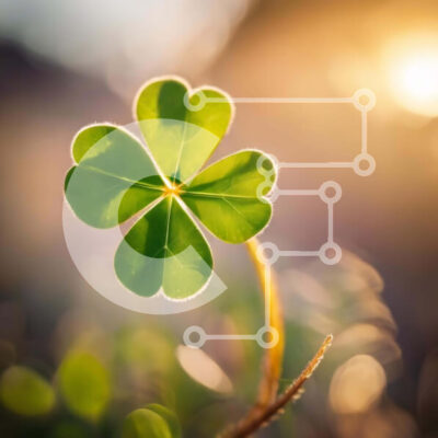 Intra Συλλεκτικό Ξύλινο Παζλ Plywood 4mm - Μονόφυλλο τριφύλλι στο έδαφος Σε Ξύλινο Κουτί - Διαστάσεις: 10x10 cm – 25 κομμάτια - Image 1