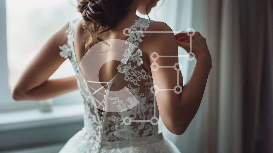 Intra Συλλεκτικό Ξύλινο Παζλ Plywood  4mm - Κομψή νύφη που ετοιμάζεται με λευκό νυφικό Σε Ξύλινο Κουτί - Διαστάσεις Puzzle: 10x10 cm – 25 κομμάτια