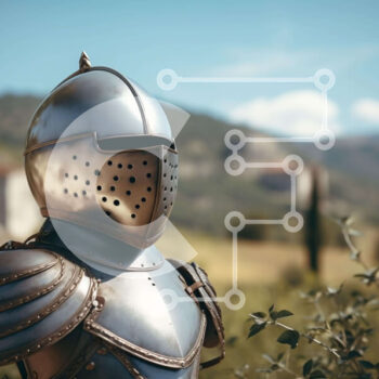 Intra Συλλεκτικό Ξύλινο Παζλ Plywood  4mm - Μεσαιωνικός ιππότης με πανοπλία αναπαράστασης Σε Ξύλινο Κουτί - Διαστάσεις Puzzle: 10x10 cm – 25 κομμάτια - Image 1