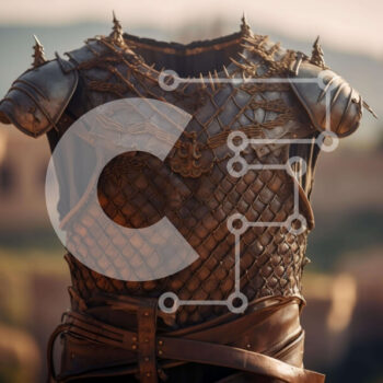 Intra Συλλεκτικό Ξύλινο Παζλ Plywood  4mm - Μεσαιωνική πανοπλία που εμφανίζεται στο προσκήνιο της εικόνας Σε Ξύλινο Κουτί - Διαστάσεις Puzzle: 10x10 cm – 25 κομμάτια - Image 1