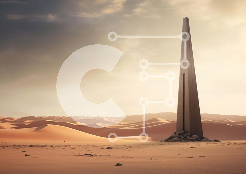 Intra Συλλεκτικό Ξύλινο Παζλ Plywood  4mm - Ψηλό μνημείο στο τοπίο της ερήμου Σε Ξύλινο Κουτί - Διαστάσεις Puzzle: 10x10 cm – 25 κομμάτια