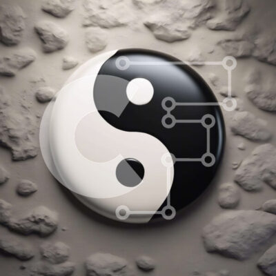 Intra Συλλεκτικό Ξύλινο Παζλ Plywood 4mm - Ασπρόμαυρο Σύμβολο Γιν-Γιανγκ για Διαλογισμό και Πνευματικότητα Σε Ξύλινο Κουτί - Διαστάσεις Puzzle: 10x10 cm – 25 κομμάτια - Image 1