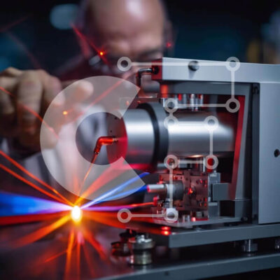 Intra Συλλεκτικό Ξύλινο Παζλ Plywood  4mm - Άτομο που εργάζεται στη βιομηχανική μηχανή λέιζερ Σε Ξύλινο Κουτί - Διαστάσεις Puzzle: 10x10 cm – 25 κομμάτια - Image 1