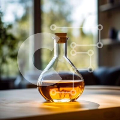 Intra Συλλεκτικό Ξύλινο Παζλ Plywood  4mm - Καράφα με σκούρο καφέ υγρό στο τραπέζι Σε Ξύλινο Κουτί - Διαστάσεις: 10x10 cm – 25 κομμάτια - Image 1