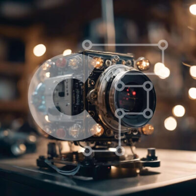 Intra Συλλεκτικό Ξύλινο Παζλ Plywood  4mm - Vintage κάμερα στο τραπέζι με φώτα Σε Ξύλινο Κουτί - Διαστάσεις Puzzle: 10x10 cm – 25 κομμάτια - Image 1