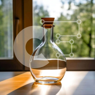 Intra Συλλεκτικό Ξύλινο Παζλ Plywood  4mm - Γυάλινος καράφας με ηλιακό φως που εισέρχεται Σε Ξύλινο Κουτί - Διαστάσεις Puzzle: 10x10 cm – 25 κομμάτια - Image 1