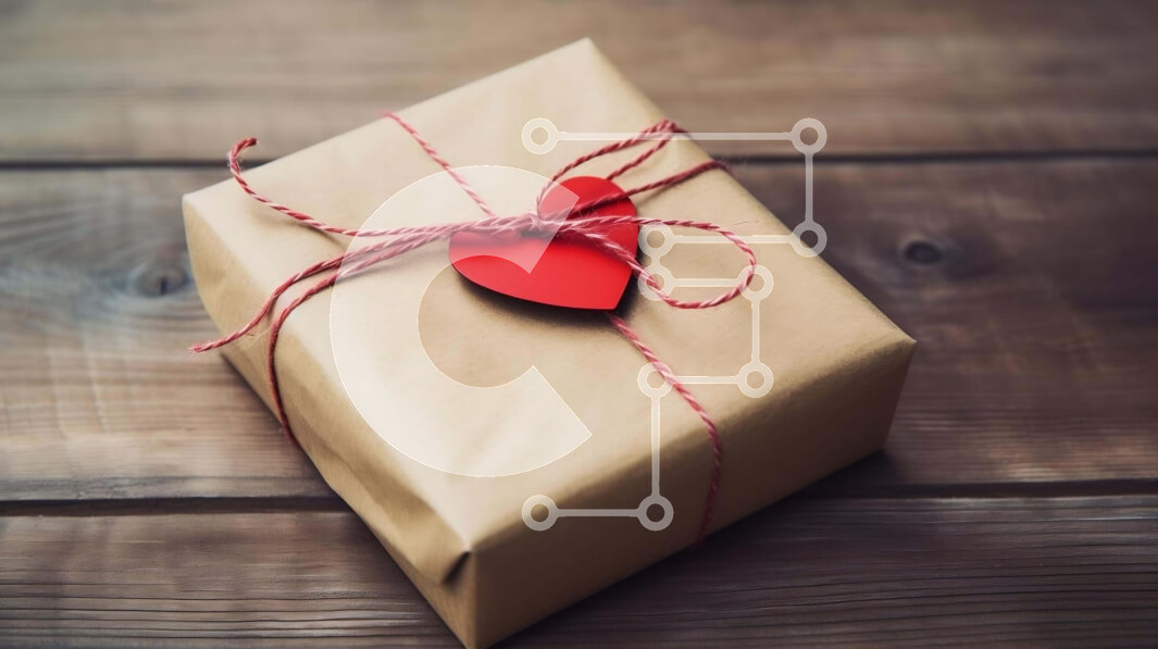 Intra Συλλεκτικό Ξύλινο Παζλ Plywood  4mm - Κουτί δώρου για την ημέρα του Αγίου Βαλεντίνου με κόκκινη κορδέλα και καρδιά Σε Ξύλινο Κουτί - Διαστάσεις: 10x10 cm – 25 κομμάτια