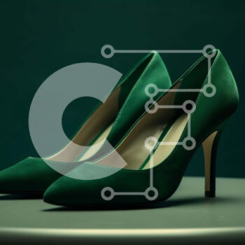 Intra Συλλεκτικό Ξύλινο Παζλ Plywood  4mm - Πράσινα ψηλοτάκουνα παπούτσια σε στρογγυλό τραπέζι Σε Ξύλινο Κουτί - Διαστάσεις Puzzle: 10x10 cm – 25 κομμάτια - Image 1