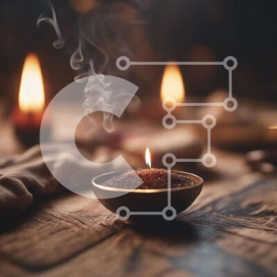 Intra Συλλεκτικό Ξύλινο Παζλ Plywood  4mm - Αναμμένα κεριά σε ξύλινο τραπέζι για θρησκευτικό διαλογισμό Σε Ξύλινο Κουτί - Διαστάσεις Puzzle: 10x10 cm – 25 κομμάτια - Image 1