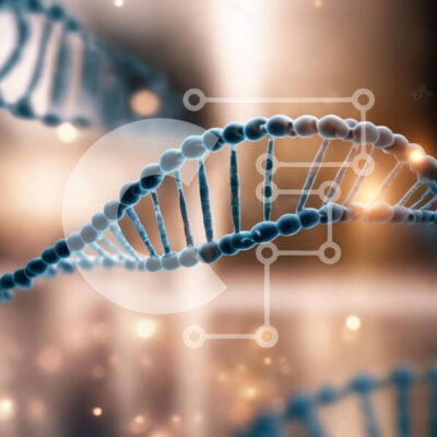 Intra Συλλεκτικό Ξύλινο Παζλ Plywood  4mm - Blue DNA Strand για Γενετική και Βιοϊατρική Έρευνα Σε Ξύλινο Κουτί - Διαστάσεις Puzzle: 10x10 cm – 25 κομμάτια - Image 1