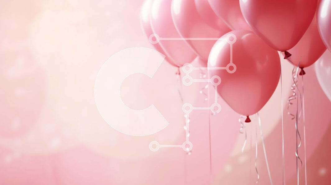 Intra Συλλεκτικό Ξύλινο Παζλ Plywood  4mm - Εορταστικά ροζ μπαλόνια στον αέρα Σε Ξύλινο Κουτί - Διαστάσεις: 10x10 cm – 25 κομμάτια