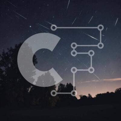 Intra Συλλεκτικό Ξύλινο Παζλ Plywood  4mm - Έναστρος νυχτερινός ουρανός με Shooting Stars Σε Ξύλινο Κουτί - Διαστάσεις: 10x10 cm – 25 κομμάτια - Image 1